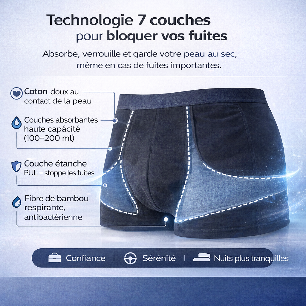 Olyra - Caleçon anti-fuites urinaires homme
