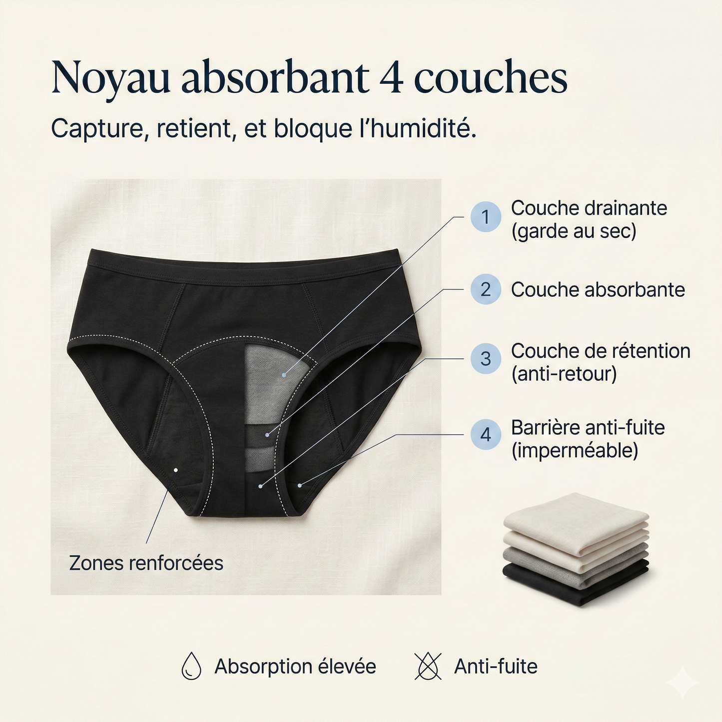 Olyra - Culotte menstruelle absorbante