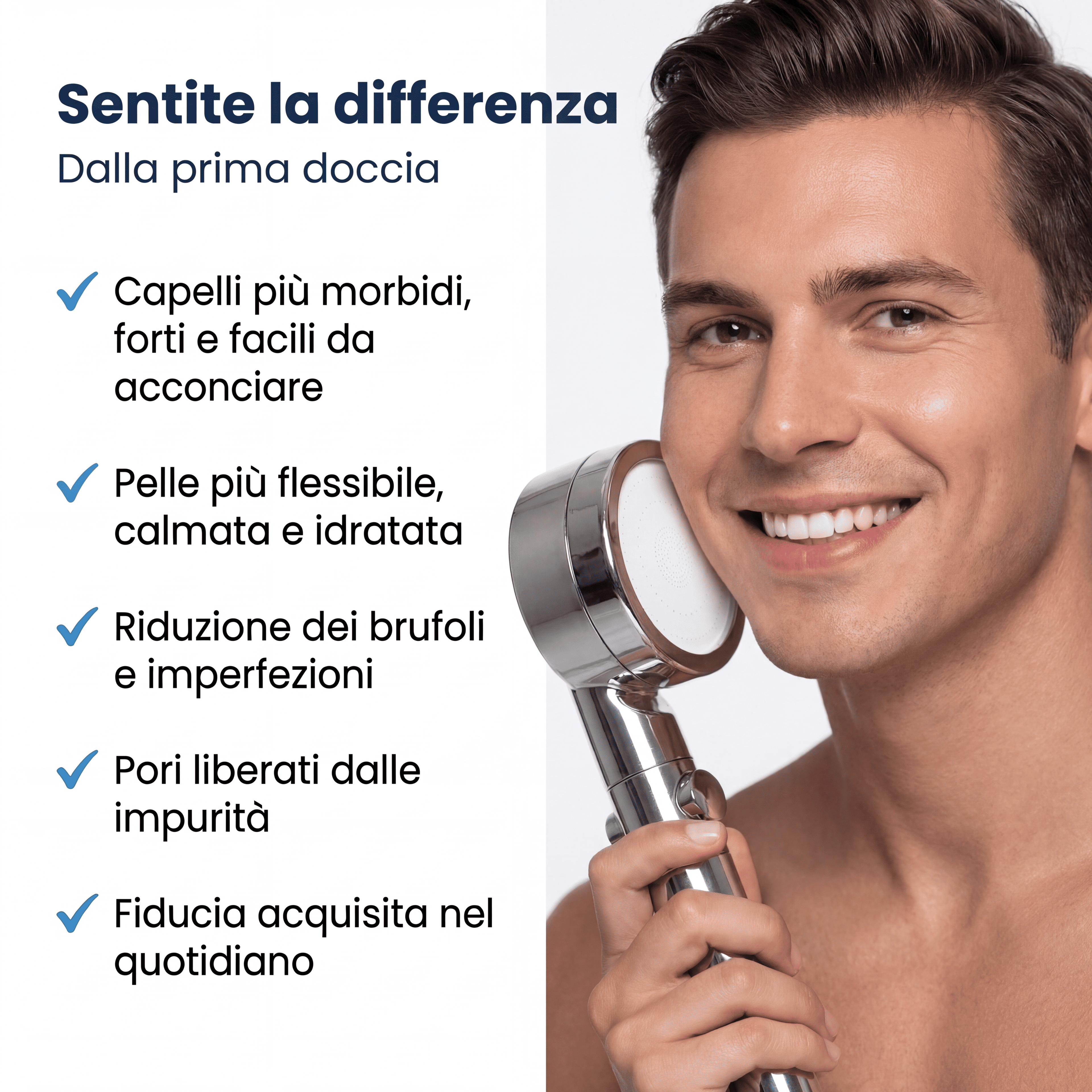 Soffione Doccia Filtrante a 3 Fasi