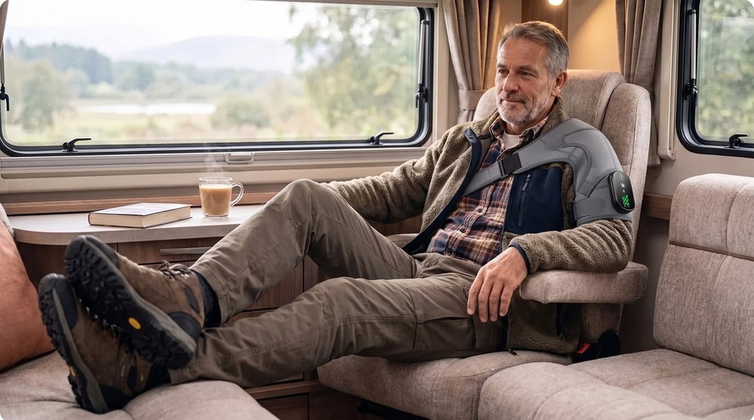 Cordless — and it fits either shoulder